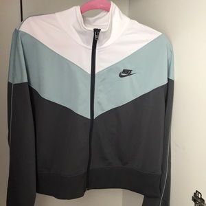 chevron styled nike zip up